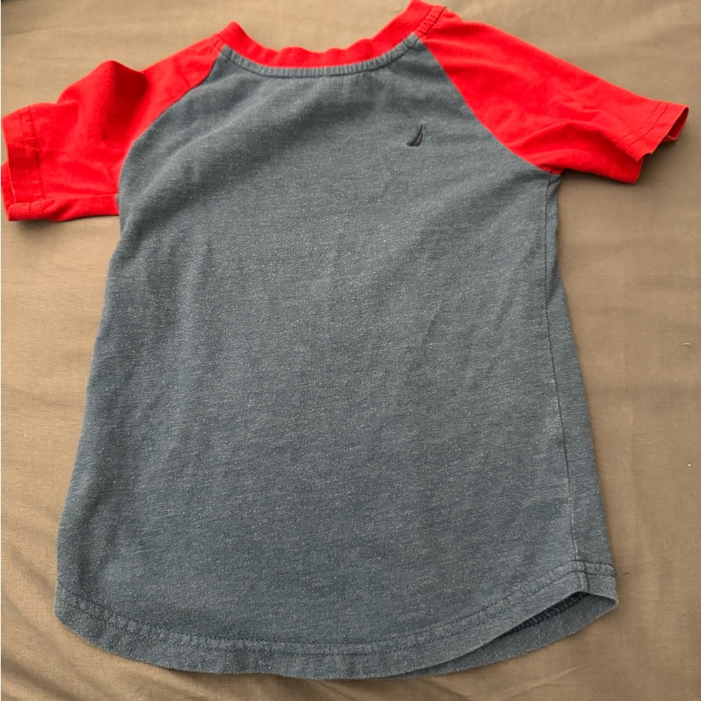 Nautica Red and Gray Short Sleeve Tee